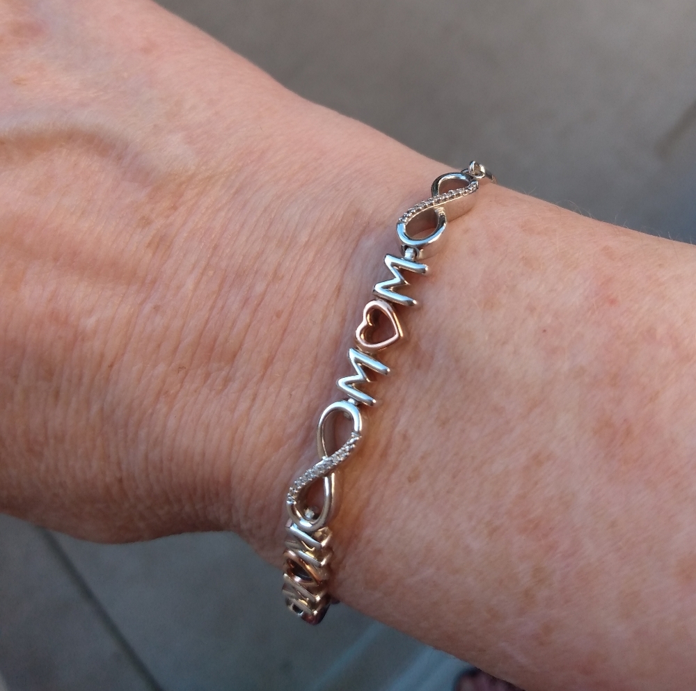 Diamond Infinity MOM Bolo Bracelet